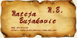 Mateja Bujaković vizit kartica